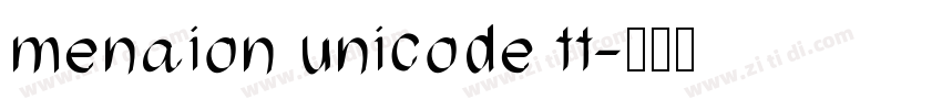 menaion unicode tt字体转换